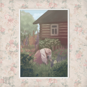 Wydruk ilustracji "Eden za płotem"